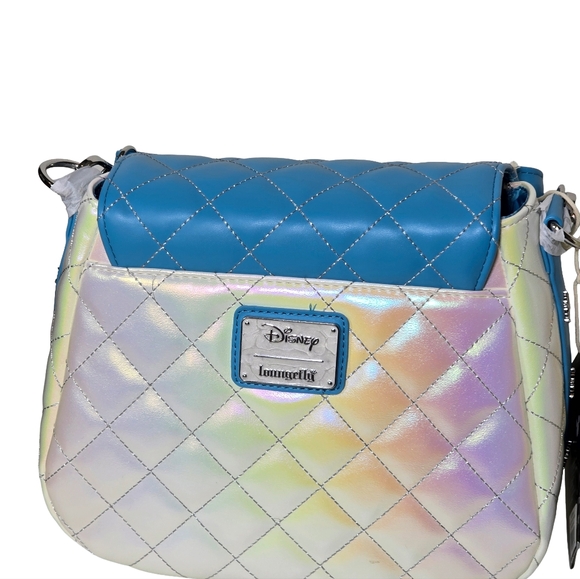 Loungefly Disney Frozen Elsa Snowflake Quilted Crossbody Bag Nwt - Picture 3 of 6